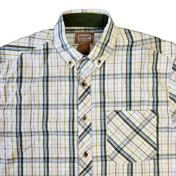 Schmidt Shirt Mens L Button Up Workwear Chore‎ Utility Outdoors Rugged Trucker - Picture 2 of 7